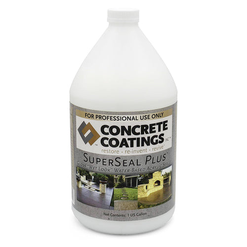 Concrete Coatings SuperSeal Plus Water-Based Acrylic Sealer - Gloss - 1 Gallon