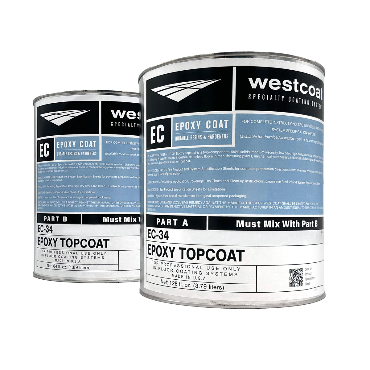 Westcoat EC-34 100% Solids Pigmented Epoxy Topcoat | 1.5