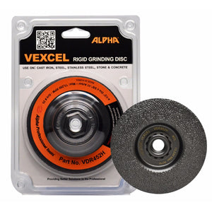 Alpha 4-1/2" Vexcel Rigid Diamond Grinding Disc: 25, 35, 50, or 80 grit