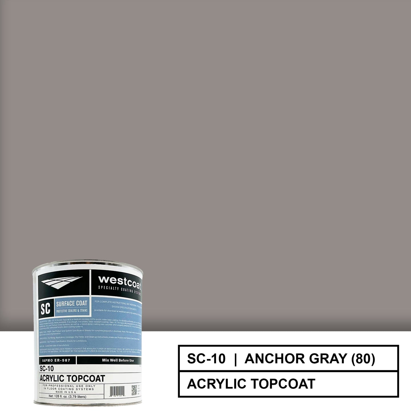 Westcoat SC10 Pigmented WaterBased Acrylic Sealer and Topcoat