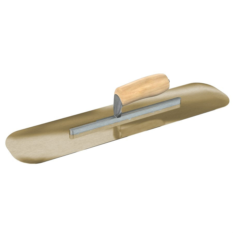 Kraft Tool CF549PF Golden Stainless Steel Cement Trowel - 20x5 Inch ProForm Handle
