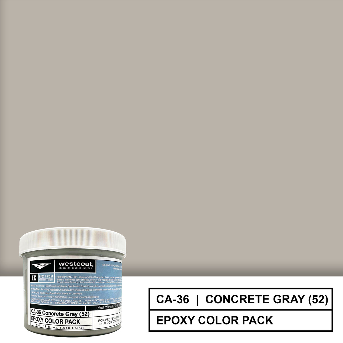 Westcoat CA-36 Epoxy Color Pack – Concrete Exchange