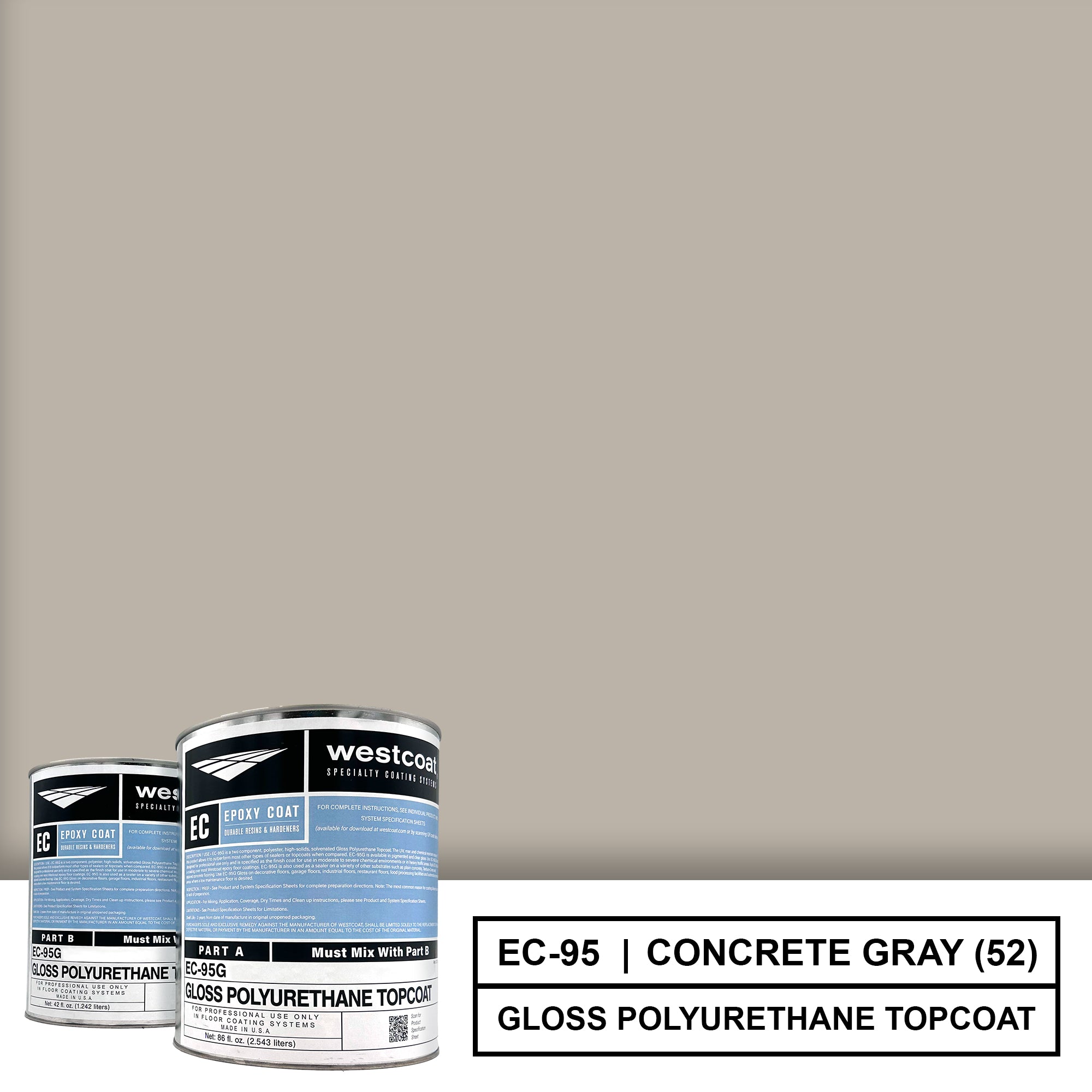 Westcoat EC-95 Pigmented Polyurethane Topcoat | 1 Gallon Kit