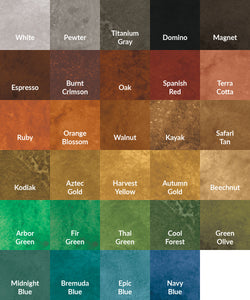 Surecrete Color Samples Acid Concrete Stain Color Chart