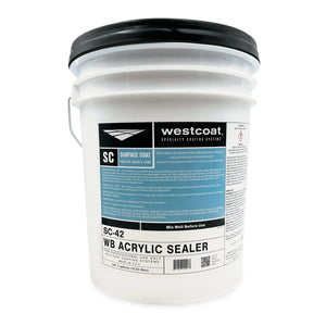 Westcoat SC-42 – Clear Water-Based Acrylic Concrete Sealer – 5 Gallon