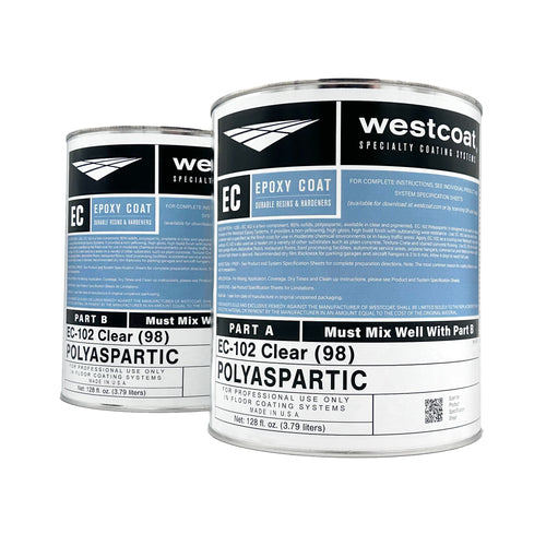 Westcoat EC-102 Clear Polyaspartic Topcoat - 2 Gallon