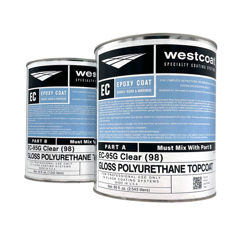 Westcoat EC-95 Clear Polyurethane Topcoat | 1 Gallon Kit