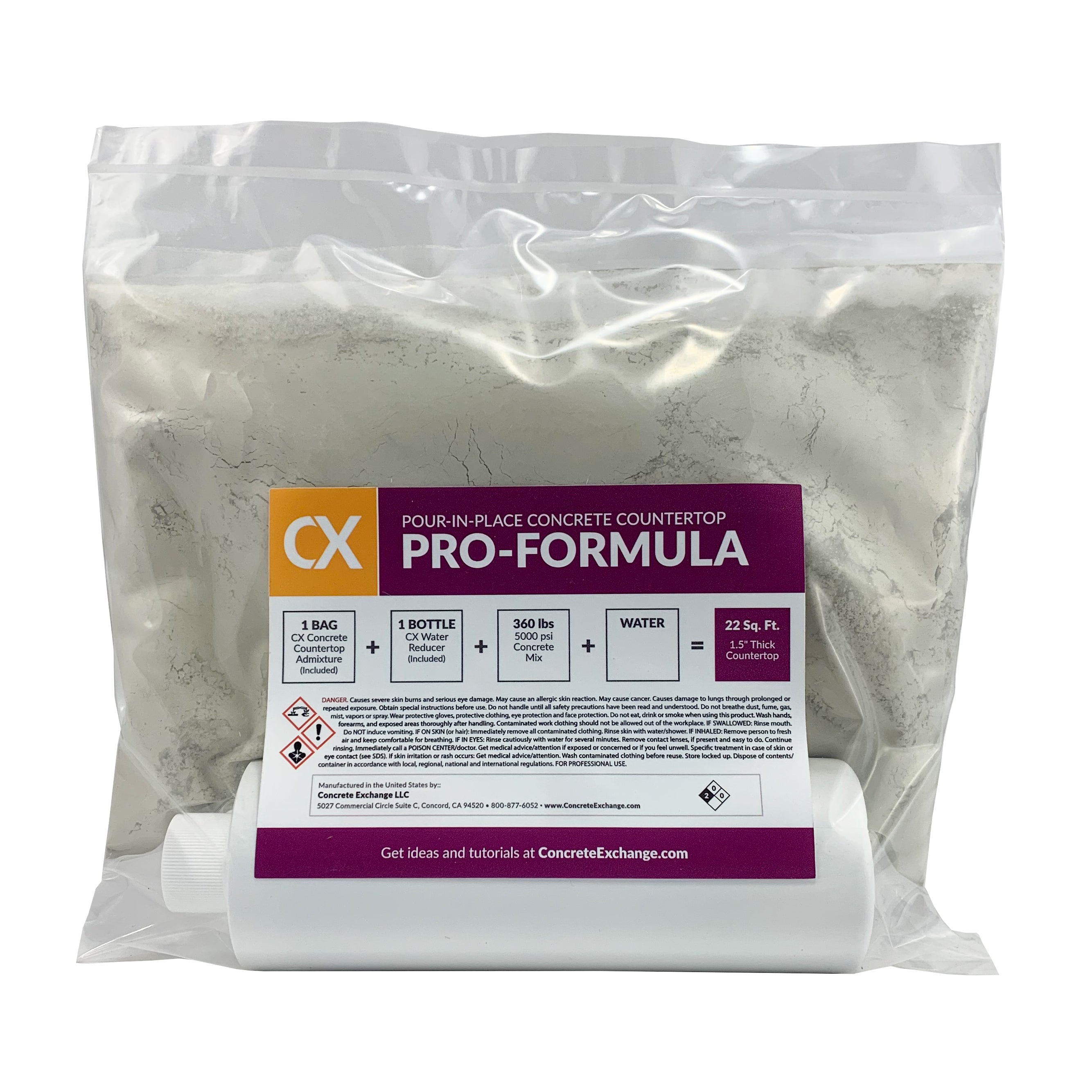 CX Pro-Formula Pour-In-Place Concrete Countertop Mix – Concrete Exchange