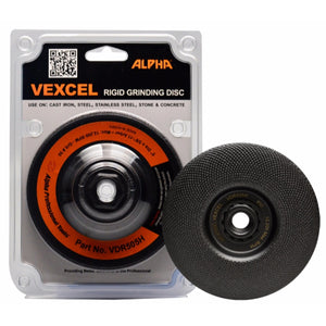 Alpha® 5" Vexcel Rigid Diamond Grinding Disc: 25, 35, 50, 80 grit