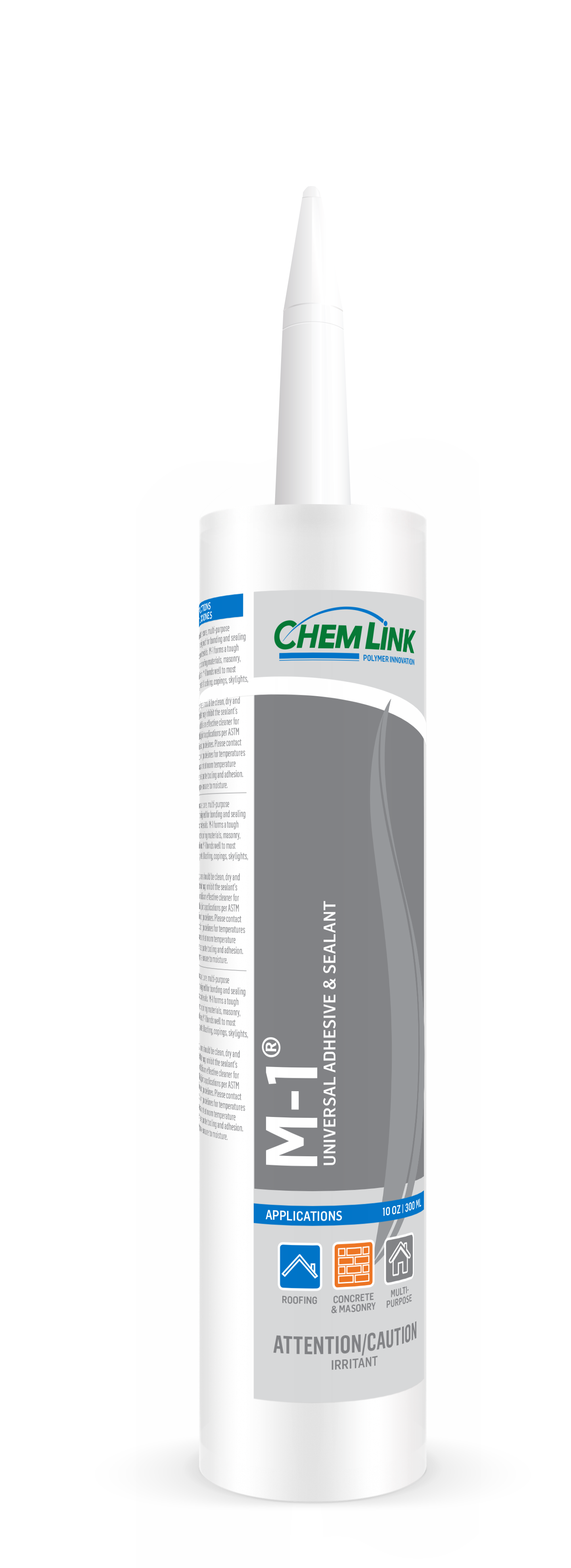 ChemLink M1 Universal Adhesive & Sealant 10 oz Cartridge Concrete