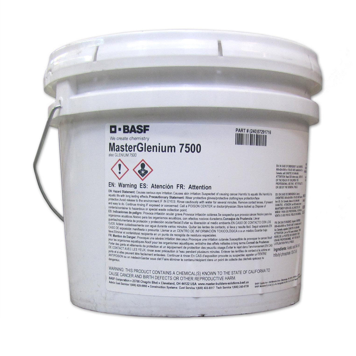 BASF MasterGlenium 7500 Full-range Water-reducing Admixture - 3 Gallon