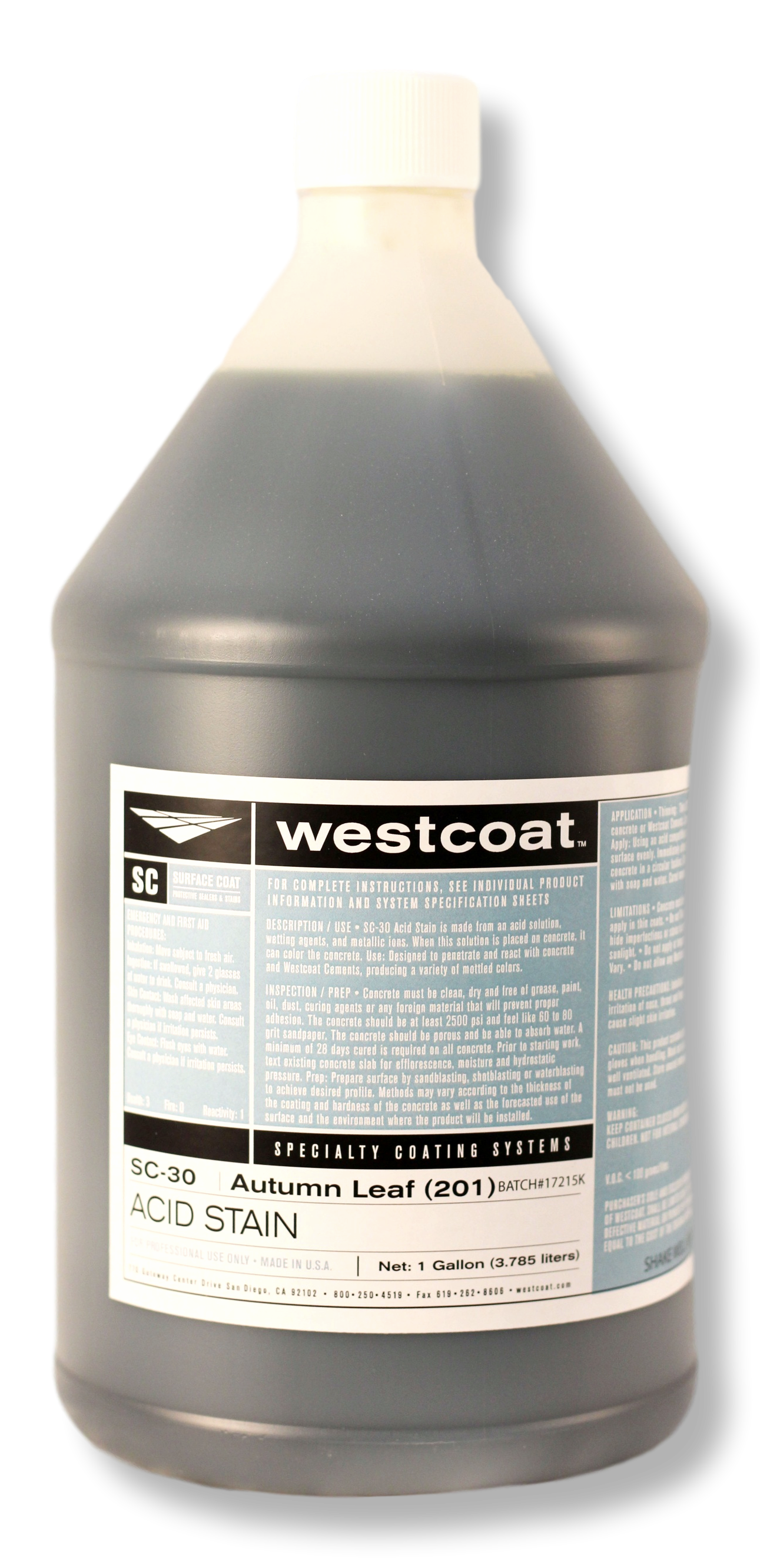 Westcoat SC-30 Acid Stain for Concrete