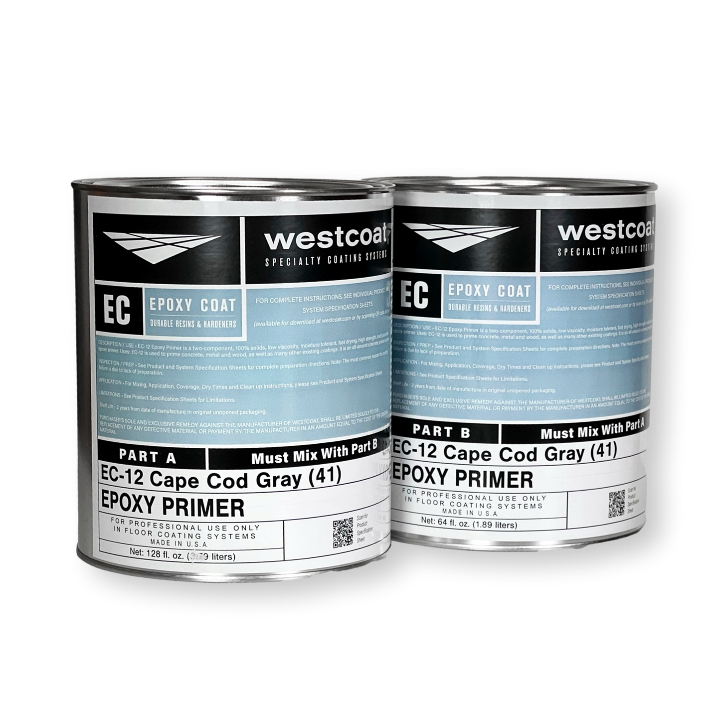 Westcoat EC-12 100% Solids Pigmented Epoxy Primer - 1.5 Gallon Kit